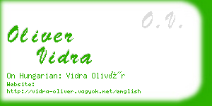 oliver vidra business card